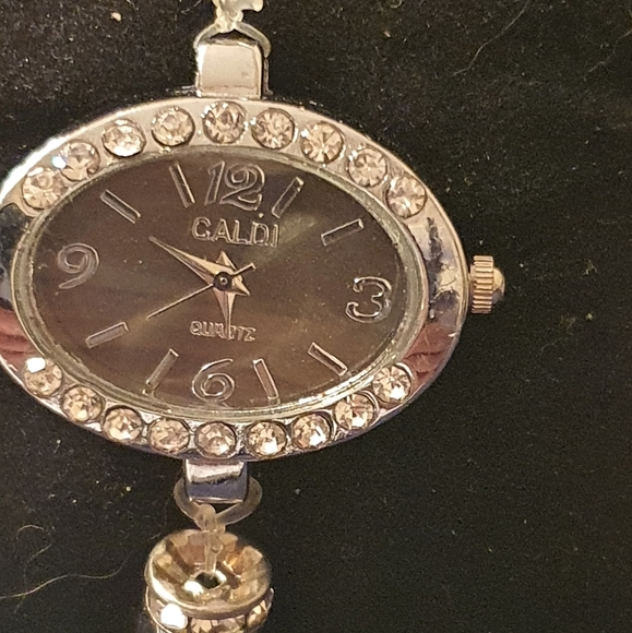Galdi Jewelry - 10/$20 Galdi Silver/Rhinestone Beaded Women's Watch